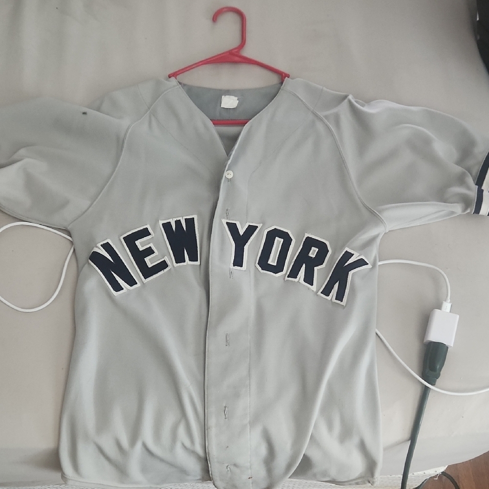 Gray New York Baseball Jersey